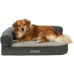 BENDSON Vital sofa z krawędzią 1/2, ciemnoszary/jasnoszary 100 x 80 cm
